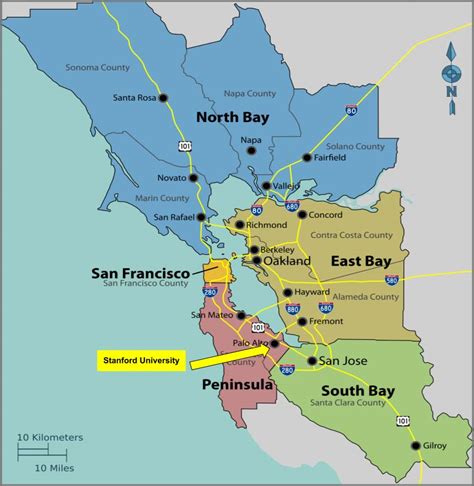 Key principles of MAP Map Of The Bay Area